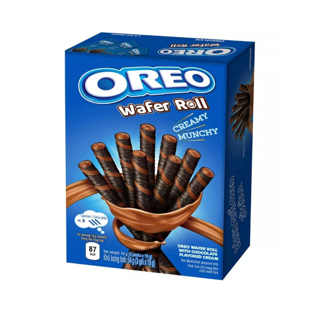 Gaufrette Oreo roulée au chocolat crémeux - 18g