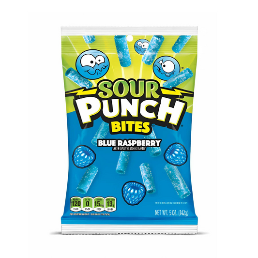 Sour Punch Bites Framboise Bleue 142 g
